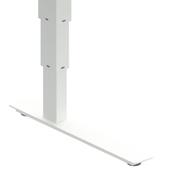 Elektrisch verstelbaar bureau | 100x60 cm | Walnoot met wit frame