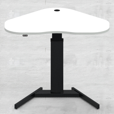 Elektrisch verstelbaar bureau | 117x90 cm | Wit met zwart frame