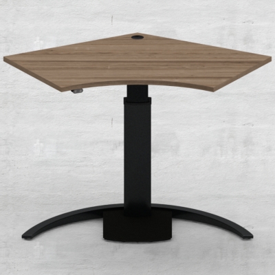 Elektrisch verstelbaar bureau | 138x92 cm | Walnoot met zwart frame