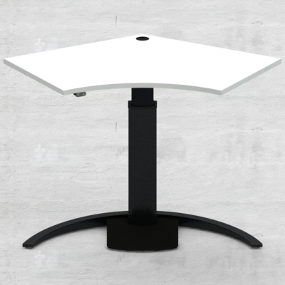 Elektrisch verstelbaar bureau | 138x92 cm | Wit met zwart frame