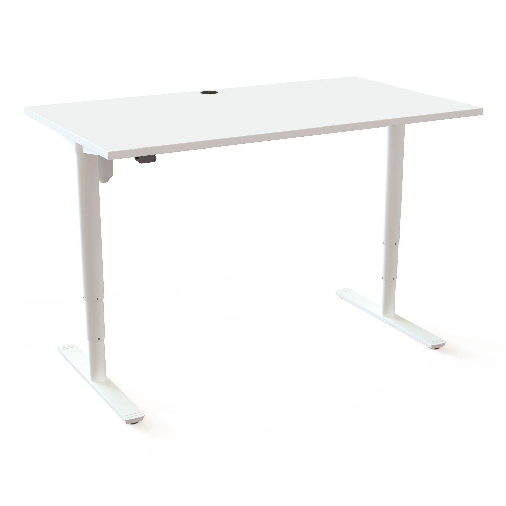 Elektrisch verstelbaar bureau | 140x80 cm | Wit met wit frame