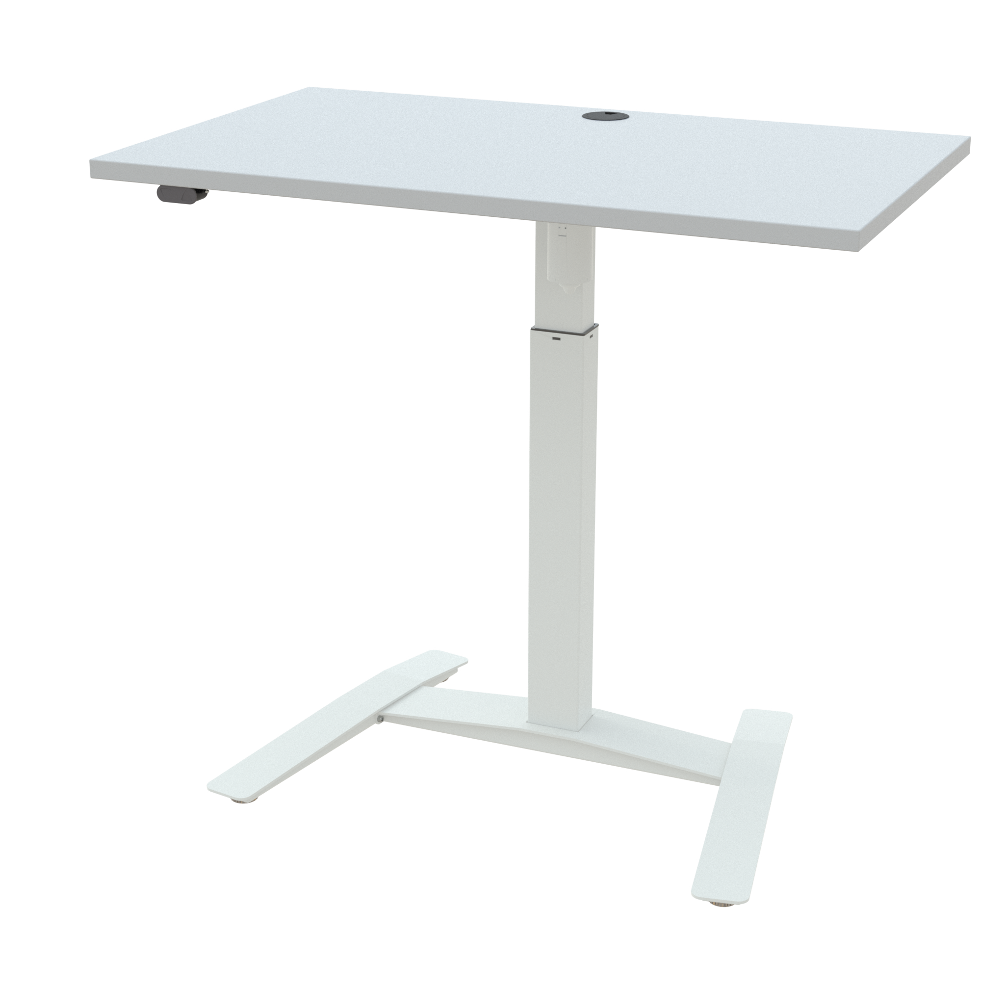 Elektrisch verstelbaar bureau | 100x60 cm | Wit met wit frame