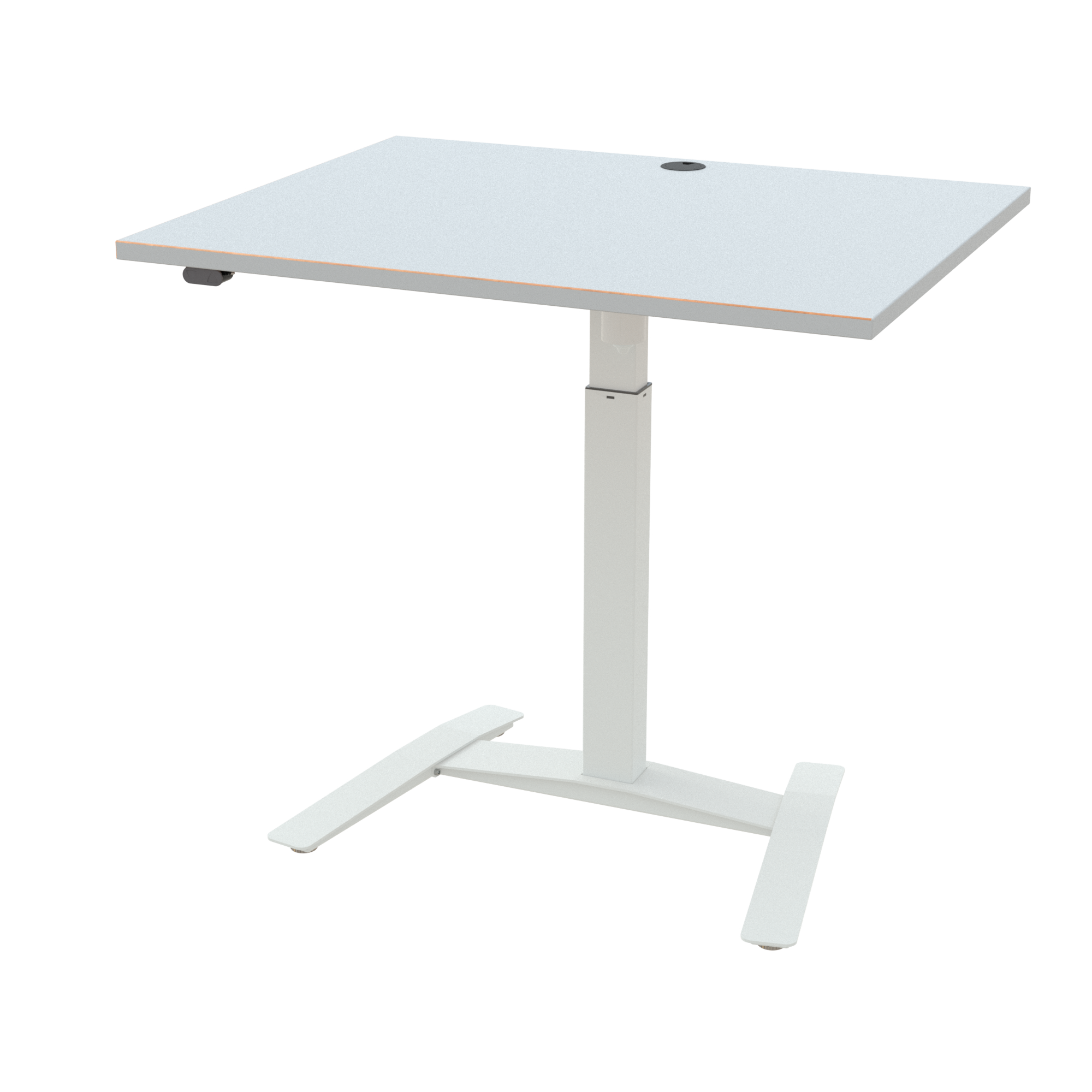 Elektrisch verstelbaar bureau | 100x80 cm | Wit met wit frame