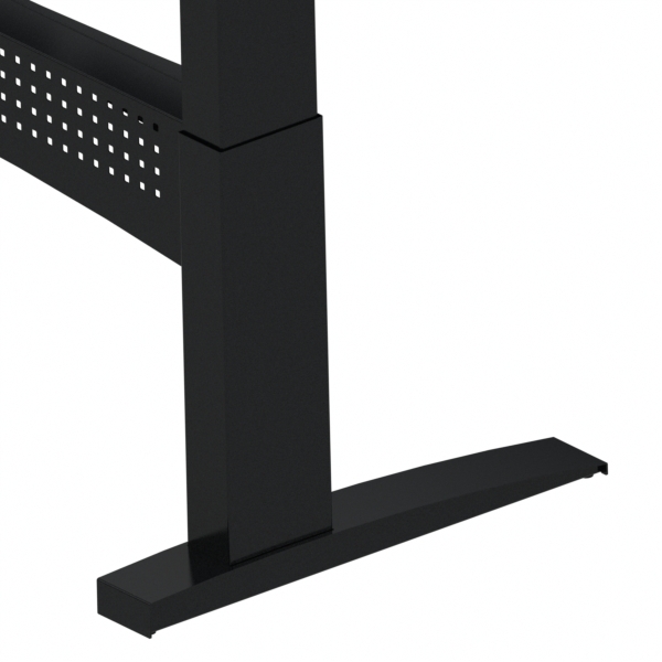 Elektrisch verstelbaar bureau | 160x160 cm | Wit met zwart frame
