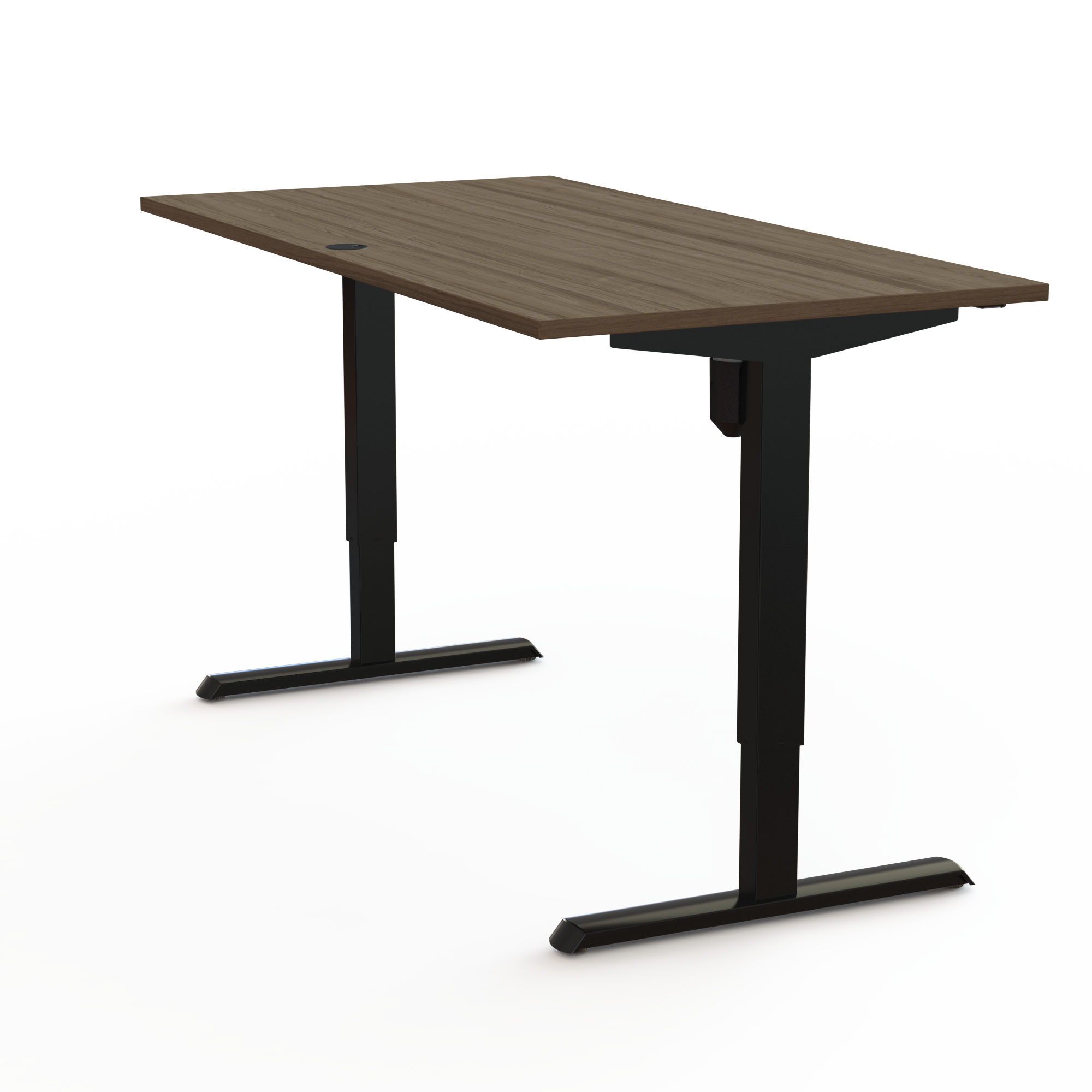 Elektrisch verstelbaar bureau | 160x80 cm | Walnoot met zwart frame