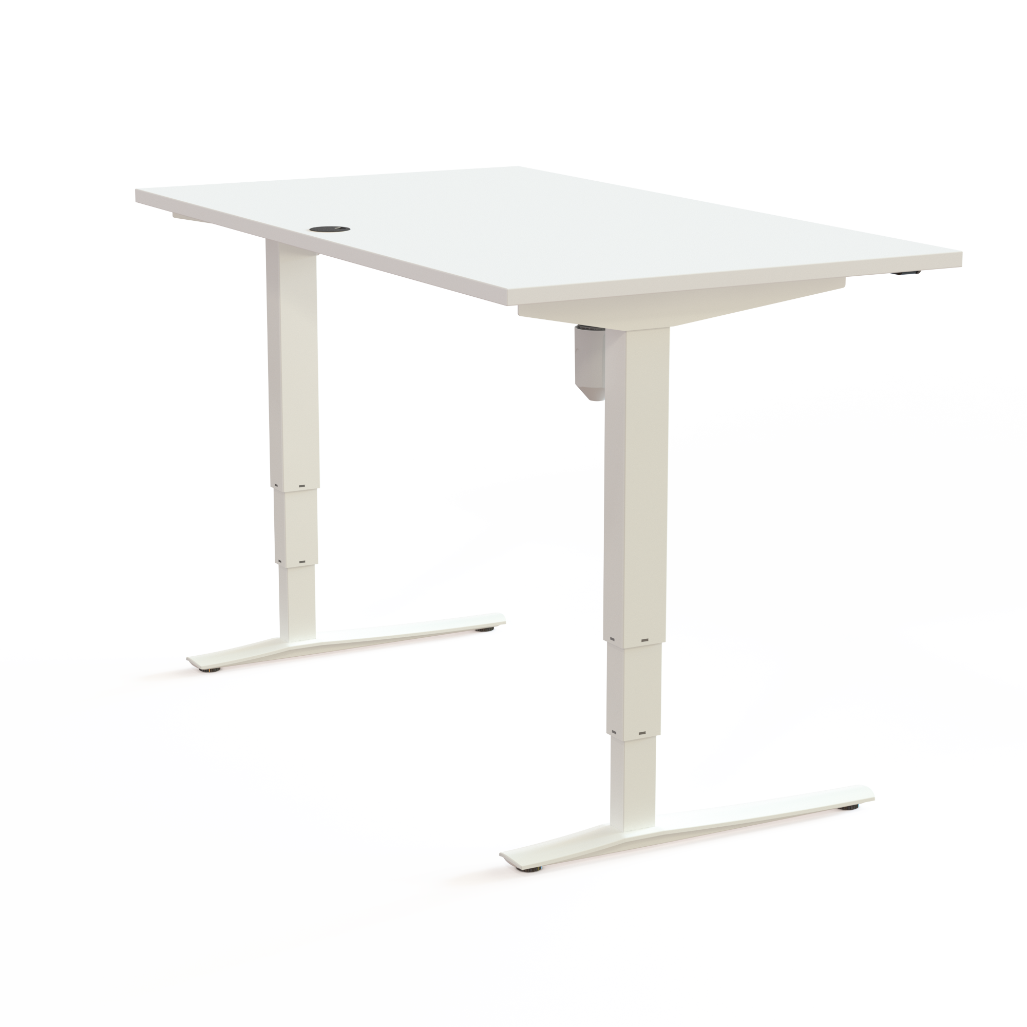 Elektrisch verstelbaar bureau | 140x80 cm | Wit met wit frame